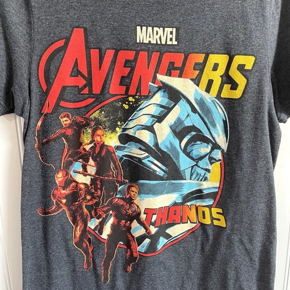 Marvel Avengers Endgame Thanos Short Sleeve Graphic T-Shirt Size Adult Small - Picture 1 of 7